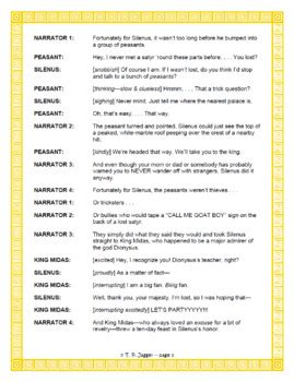 king midas and the golden touch play script|Script of Play .